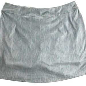 Greg Norman PlayDry Golf Skort M Poly Stretch Athletic Leaf Print Women's